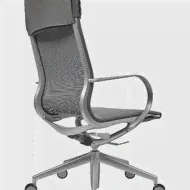 Эргономичное кресло Soho Design Mercury HB серая кожа, матовый алюминий-2