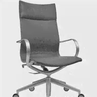 Эргономичное кресло Soho Design Mercury HB серая кожа, матовый алюминий-0