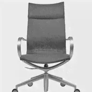 Эргономичное кресло Soho Design Mercury HB серая кожа, матовый алюминий-1